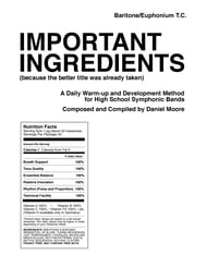 Important Ingredients Baritone TC band method book cover Thumbnail